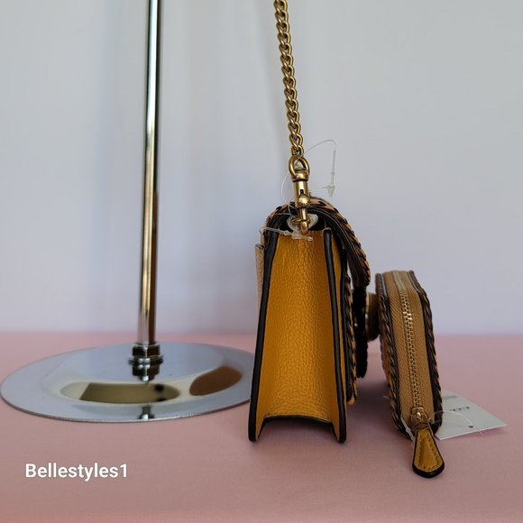 COACH Small Tabby Chain Clutch With Braided Trim & Matching Small Card Case SET⭐ - Picture 9 of 16